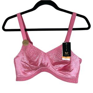 Wacoal Womens Pink Wirefree Bra US 36DD Back Appeal 852303